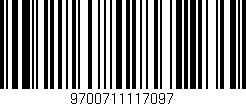 Código de barras (EAN, GTIN, SKU, ISBN): '9700711117097'