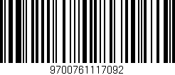Código de barras (EAN, GTIN, SKU, ISBN): '9700761117092'