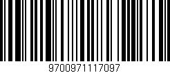 Código de barras (EAN, GTIN, SKU, ISBN): '9700971117097'
