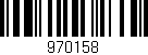 Código de barras (EAN, GTIN, SKU, ISBN): '970158'