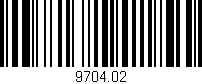 Código de barras (EAN, GTIN, SKU, ISBN): '9704.02'