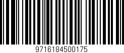 Código de barras (EAN, GTIN, SKU, ISBN): '9716184500175'