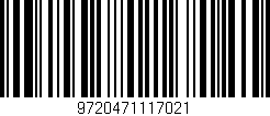 Código de barras (EAN, GTIN, SKU, ISBN): '9720471117021'