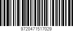 Código de barras (EAN, GTIN, SKU, ISBN): '9720471517029'