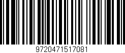 Código de barras (EAN, GTIN, SKU, ISBN): '9720471517081'