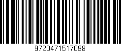 Código de barras (EAN, GTIN, SKU, ISBN): '9720471517098'