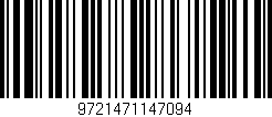 Código de barras (EAN, GTIN, SKU, ISBN): '9721471147094'