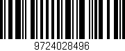 Código de barras (EAN, GTIN, SKU, ISBN): '9724028496'