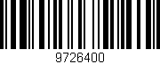 Código de barras (EAN, GTIN, SKU, ISBN): '9726400'