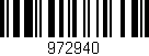 Código de barras (EAN, GTIN, SKU, ISBN): '972940'