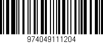 Código de barras (EAN, GTIN, SKU, ISBN): '974049111204'