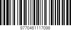 Código de barras (EAN, GTIN, SKU, ISBN): '9770461117098'