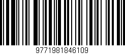 Código de barras (EAN, GTIN, SKU, ISBN): '9771981846109'