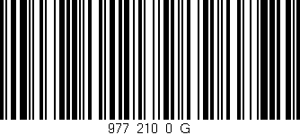 Código de barras (EAN, GTIN, SKU, ISBN): '977_210_0_G'