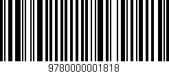 Código de barras (EAN, GTIN, SKU, ISBN): '9780000001818'