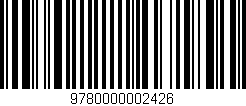 Código de barras (EAN, GTIN, SKU, ISBN): '9780000002426'