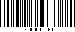 Código de barras (EAN, GTIN, SKU, ISBN): '9780000003959'
