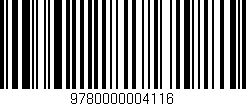 Código de barras (EAN, GTIN, SKU, ISBN): '9780000004116'