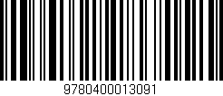 Código de barras (EAN, GTIN, SKU, ISBN): '9780400013091'