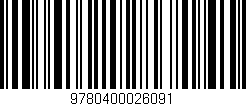 Código de barras (EAN, GTIN, SKU, ISBN): '9780400026091'