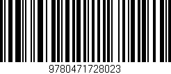 Código de barras (EAN, GTIN, SKU, ISBN): '9780471728023'