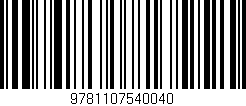 Código de barras (EAN, GTIN, SKU, ISBN): '9781107540040'