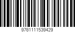 Código de barras (EAN, GTIN, SKU, ISBN): '9781111539429'