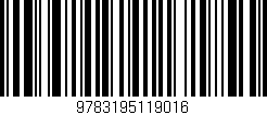 Código de barras (EAN, GTIN, SKU, ISBN): '9783195119016'