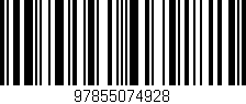 Código de barras (EAN, GTIN, SKU, ISBN): '97855074928'