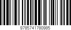 Código de barras (EAN, GTIN, SKU, ISBN): '9785741780985'