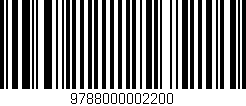 Código de barras (EAN, GTIN, SKU, ISBN): '9788000002200'