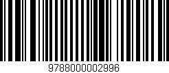 Código de barras (EAN, GTIN, SKU, ISBN): '9788000002996'
