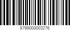 Código de barras (EAN, GTIN, SKU, ISBN): '9788000003276'