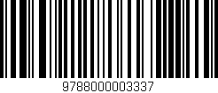Código de barras (EAN, GTIN, SKU, ISBN): '9788000003337'