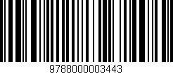 Código de barras (EAN, GTIN, SKU, ISBN): '9788000003443'