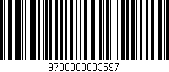 Código de barras (EAN, GTIN, SKU, ISBN): '9788000003597'