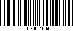 Código de barras (EAN, GTIN, SKU, ISBN): '9788500010347'
