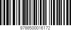 Código de barras (EAN, GTIN, SKU, ISBN): '9788500016172'