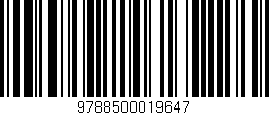 Código de barras (EAN, GTIN, SKU, ISBN): '9788500019647'