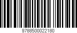 Código de barras (EAN, GTIN, SKU, ISBN): '9788500022180'