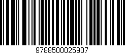 Código de barras (EAN, GTIN, SKU, ISBN): '9788500025907'