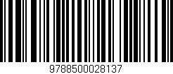 Código de barras (EAN, GTIN, SKU, ISBN): '9788500028137'