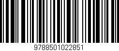 Código de barras (EAN, GTIN, SKU, ISBN): '9788501022851'