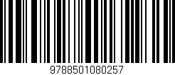 Código de barras (EAN, GTIN, SKU, ISBN): '9788501080257'
