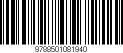 Código de barras (EAN, GTIN, SKU, ISBN): '9788501081940'