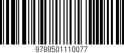 Código de barras (EAN, GTIN, SKU, ISBN): '9788501110077'