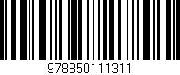 Código de barras (EAN, GTIN, SKU, ISBN): '978850111311'