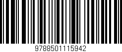 Código de barras (EAN, GTIN, SKU, ISBN): '9788501115942'