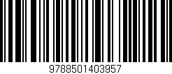 Código de barras (EAN, GTIN, SKU, ISBN): '9788501403957'