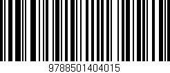 Código de barras (EAN, GTIN, SKU, ISBN): '9788501404015'